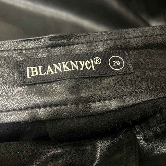 Blank NYC Off the Record Black Faux Leather Tie Pants - Picture 8 of 10
